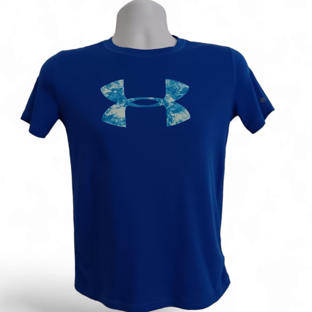 Under Armour Boys Blue short sleeve activewear top size L Youth